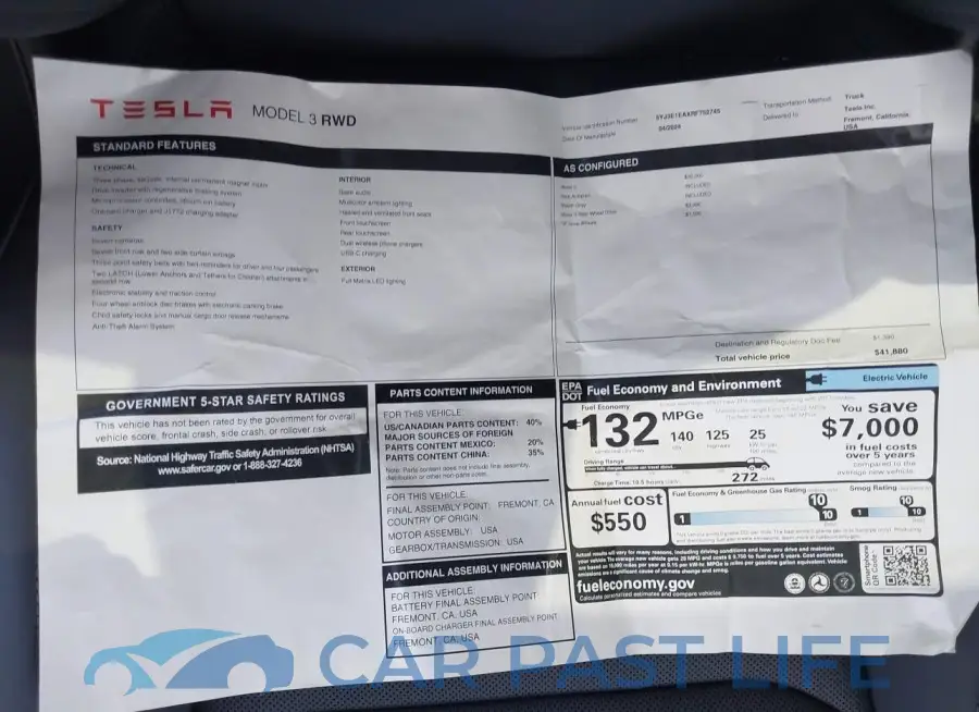 5YJ3E1EAXRF752745# 20