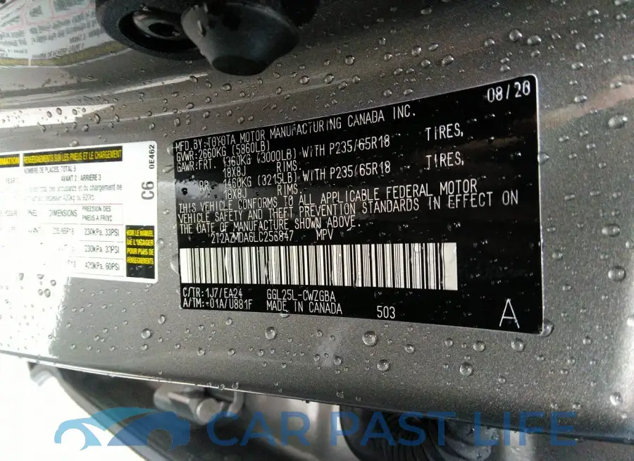 2T2AZMDA6LC256847# 9