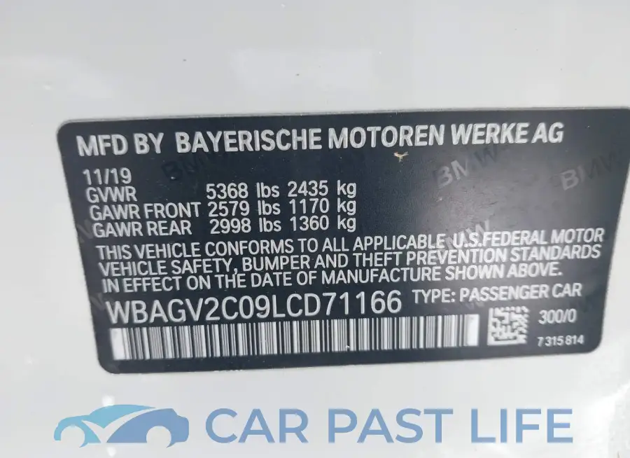 WBAGV2C09LCD71166# 9