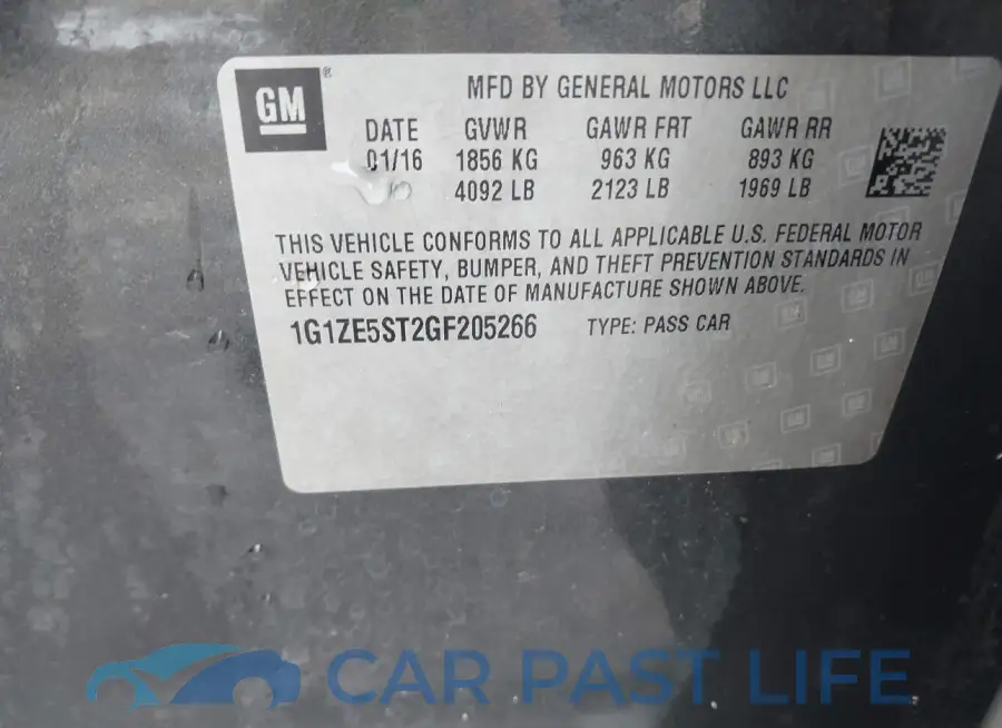 1G1ZE5ST2GF205266# 9