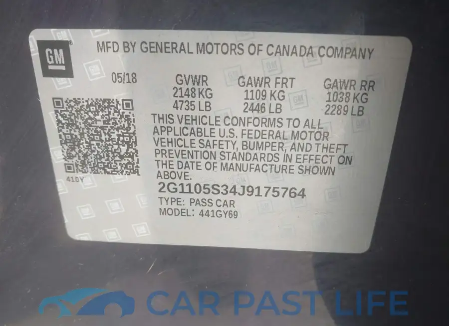 2G1105S34J9175764# 9