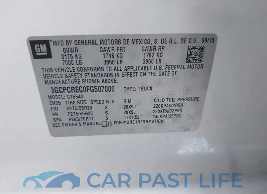 3GCPCREC0FG507000# 9