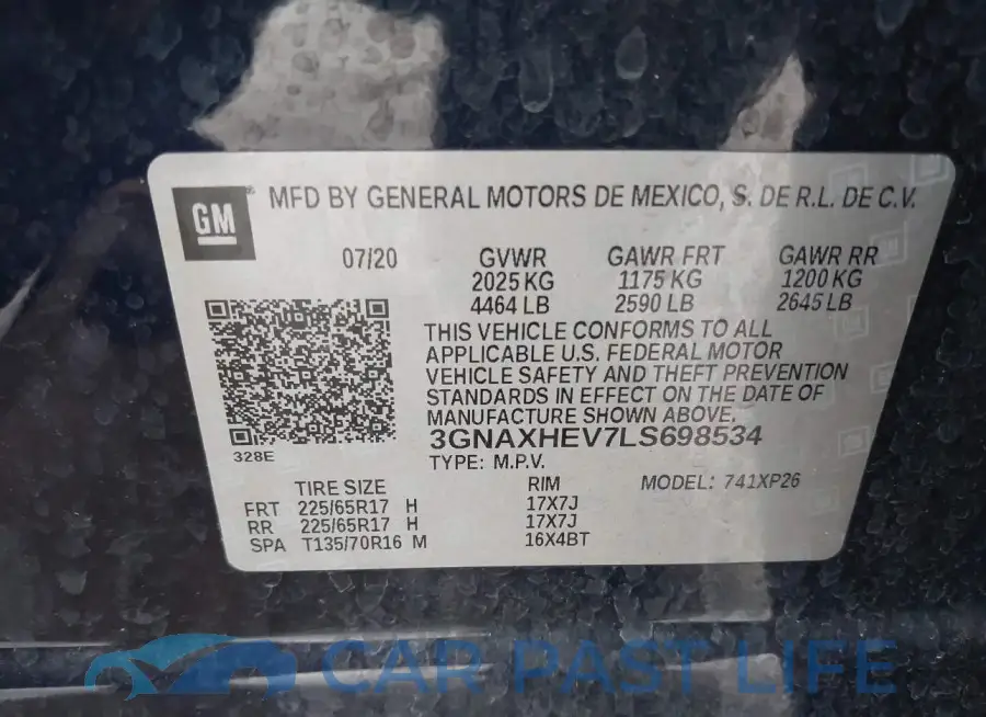3GNAXHEV7LS698534# 9