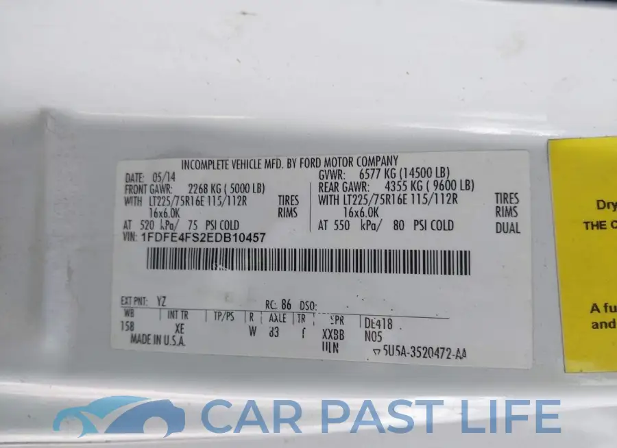 1FDFE4FS2EDB10457# 9