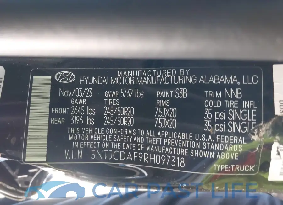 5NTJCDAF9RH097318# 9