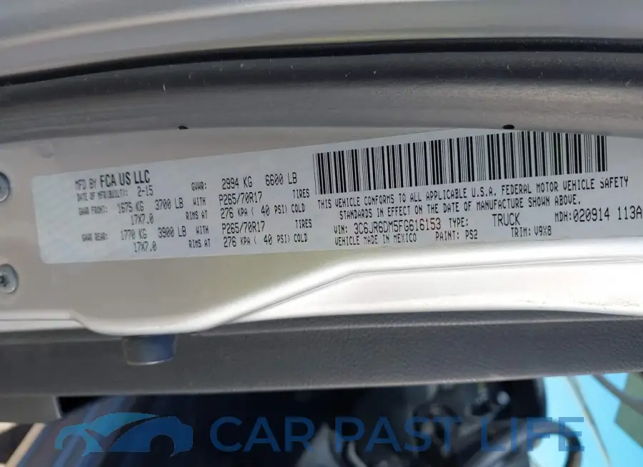 3C6JR6DM5FG616153# 9