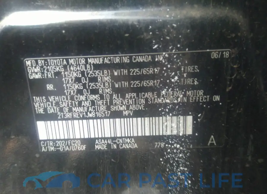 2T3RFREV1JW816517# 9