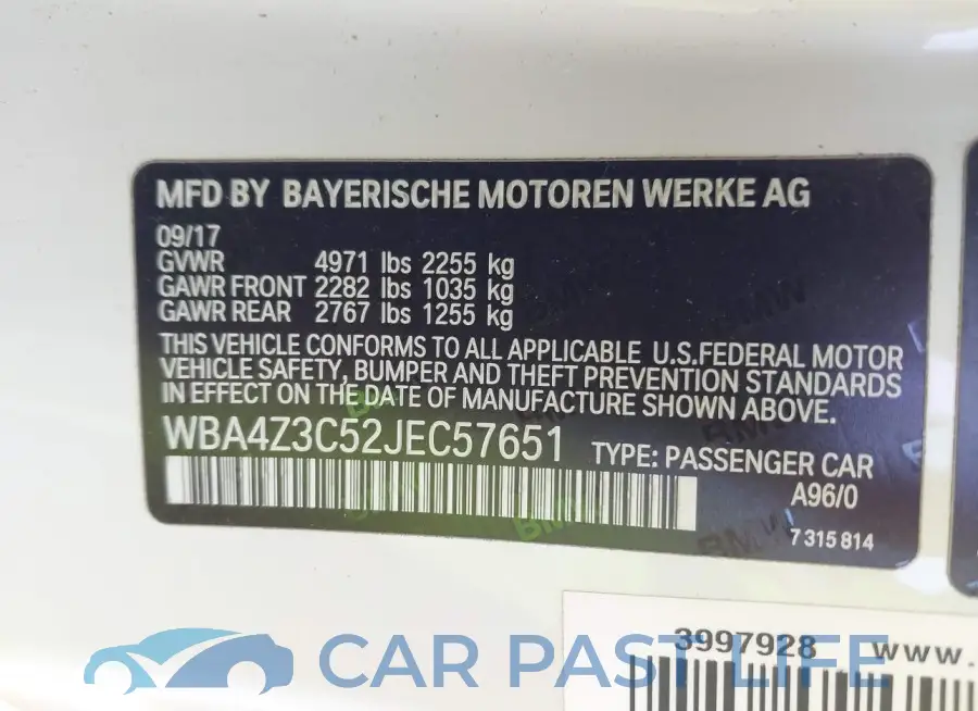 WBA4Z3C52JEC57651# 9