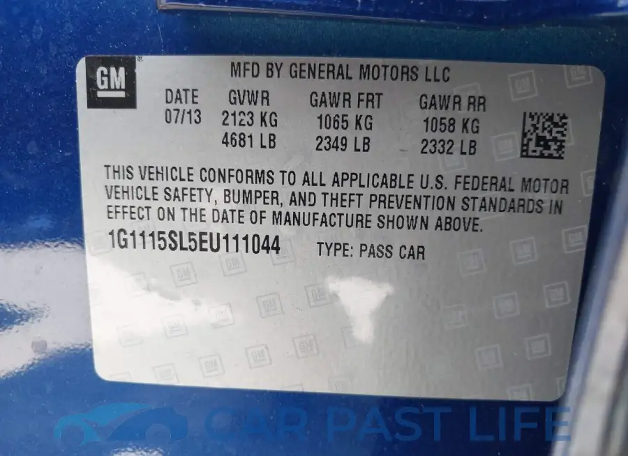 1G1115SL5EU111044# 9