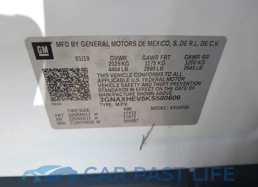 3GNAXHEV5KS580609# 9