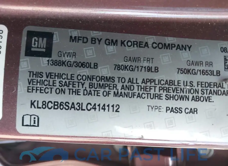 KL8CB6SA3LC414112# 9