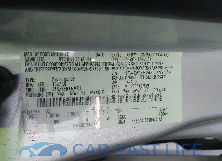 1FADP3F29EL117174# 9