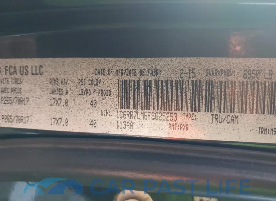 1C6RR7LM6FS625253# 9