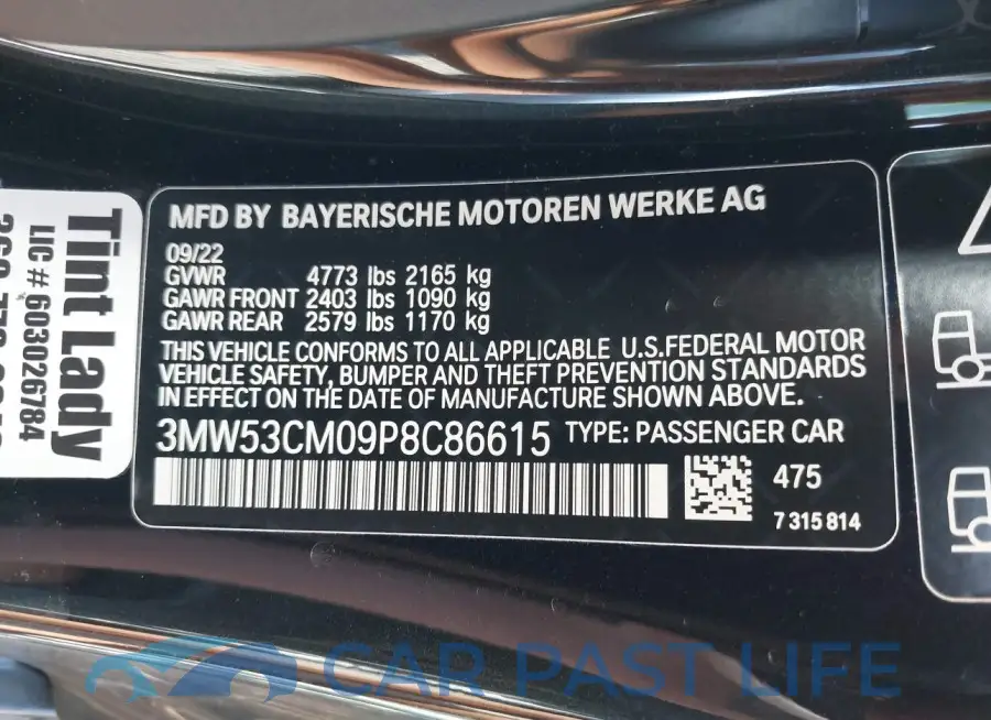 3MW53CM09P8C86615# 9