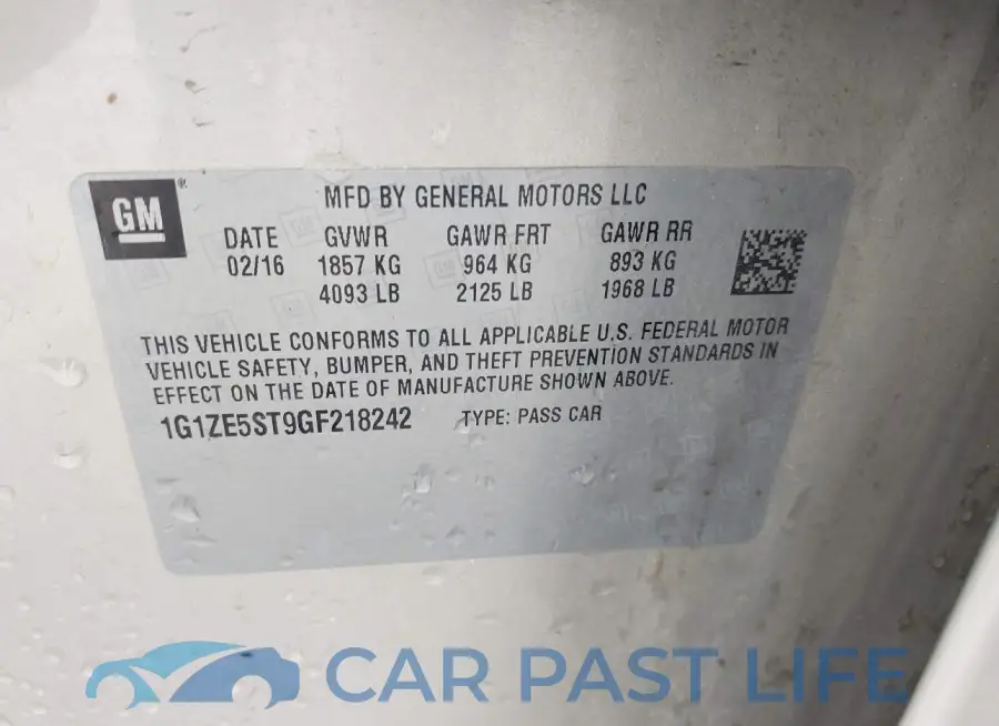 1G1ZE5ST9GF218242# 9