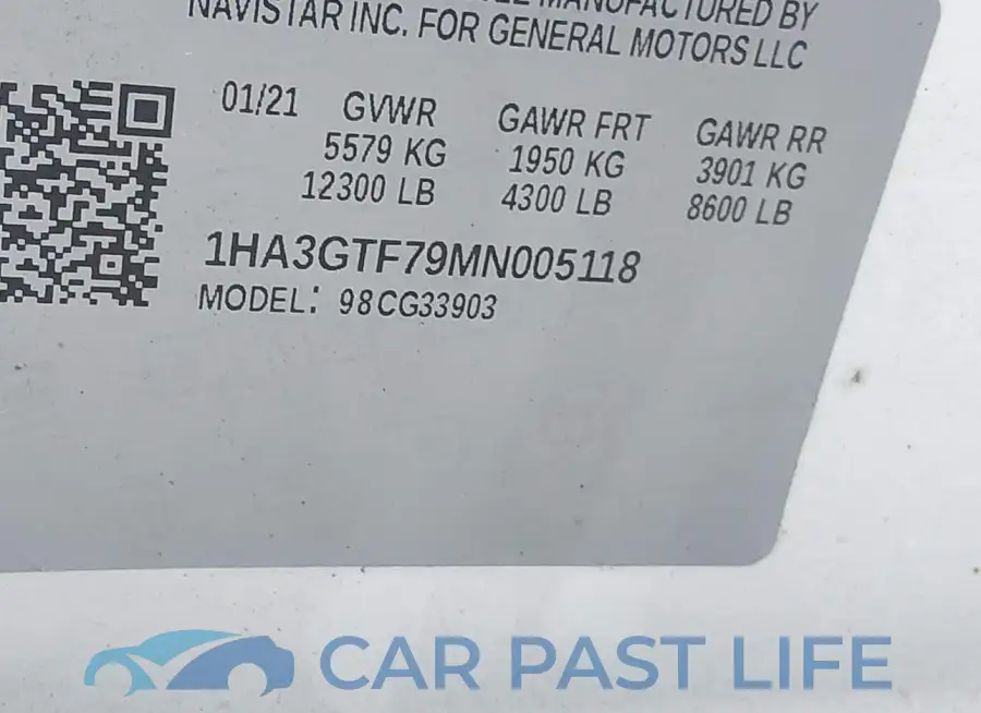 1HA3GTF79MN005118# 9