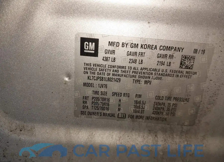 KL7CJPSB1LB021429# 9