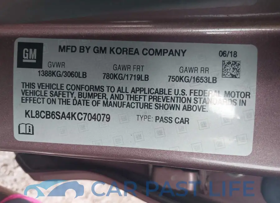 KL8CB6SA4KC704079# 9