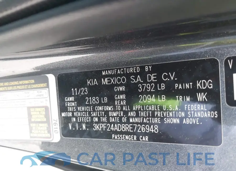 3KPF24AD8RE726948# 9