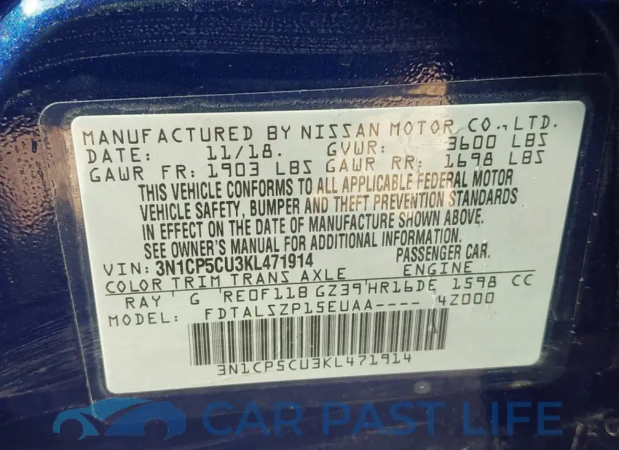 3N1CP5CU3KL471914# 9