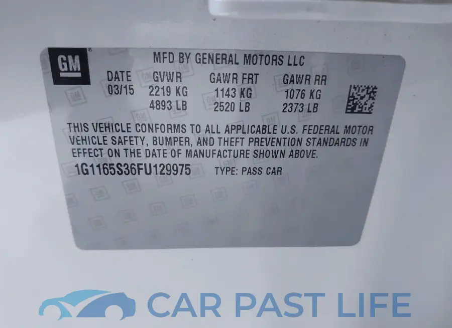 1G1165S36FU129975# 9