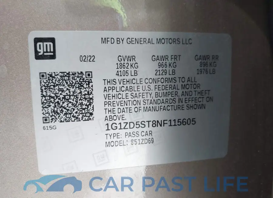 1G1ZD5ST8NF115605# 9