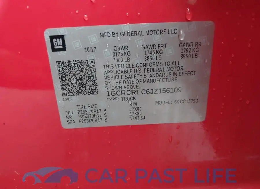 1GCRCREC6JZ156109# 9