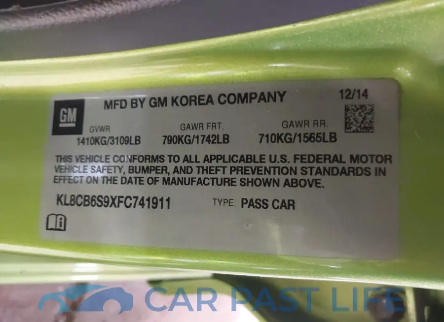 KL8CB6S9XFC741911# 9