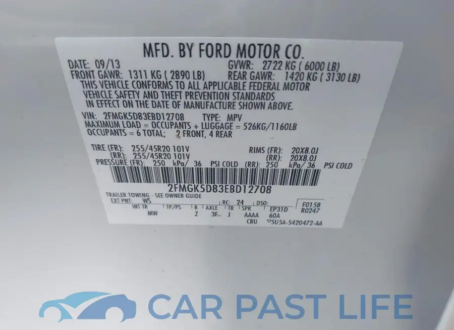 2FMGK5D83EBD12708# 9