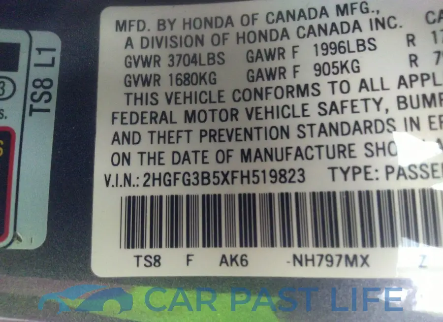 2HGFG3B5XFH519823# 9