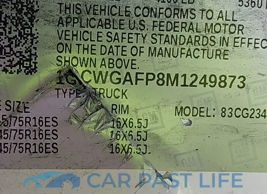 1GCWGAFP8M1249873# 9
