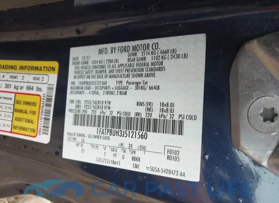 1FATP8UH3J5121560# 9