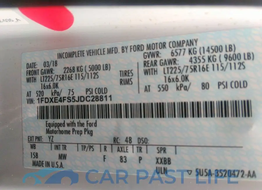 1FDXE4FS5JDC28811# 9