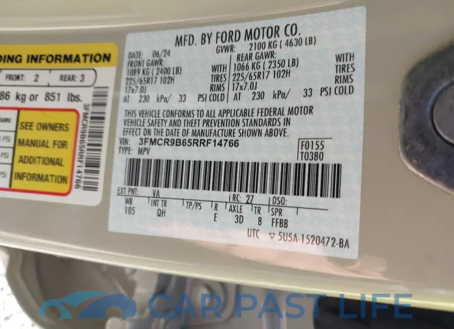 3FMCR9B65RRF14766# 9