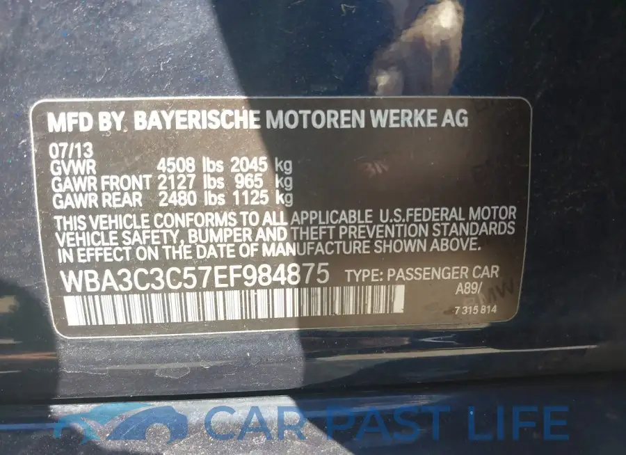 WBA3C3C57EF984875# 9