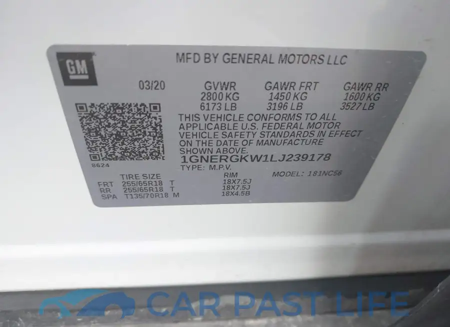 1GNERGKW1LJ239178# 9