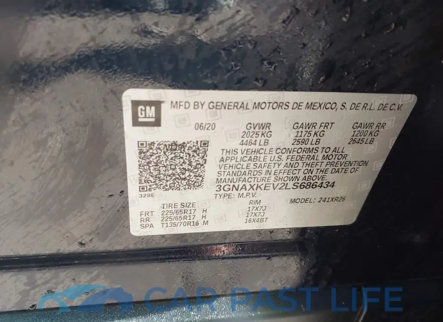 3GNAXKEV2LS686434# 9