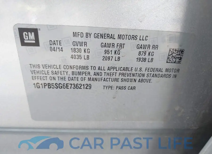 1G1PB5SG6E7362129# 9