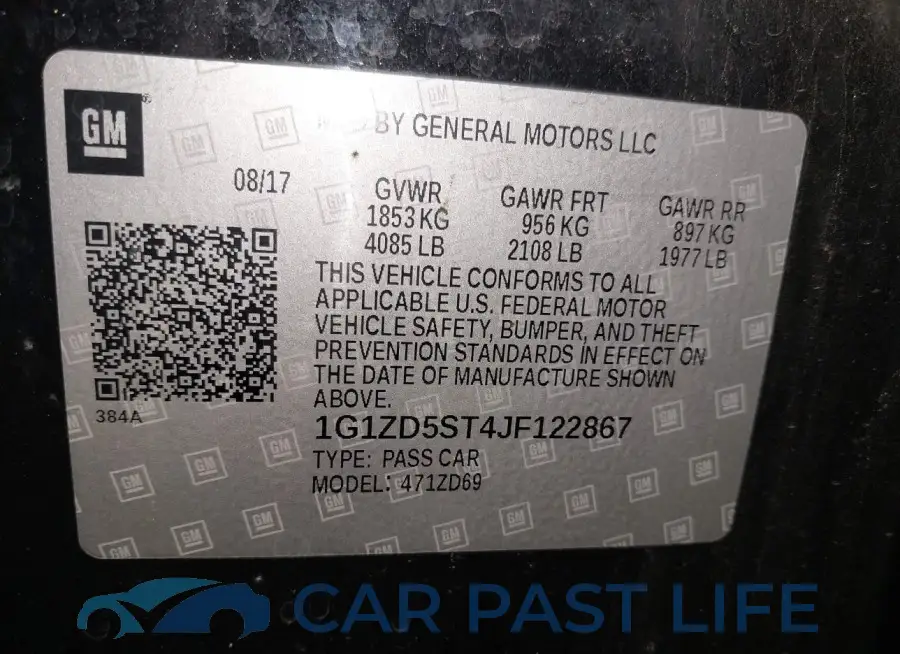 1G1ZD5ST4JF122867# 9