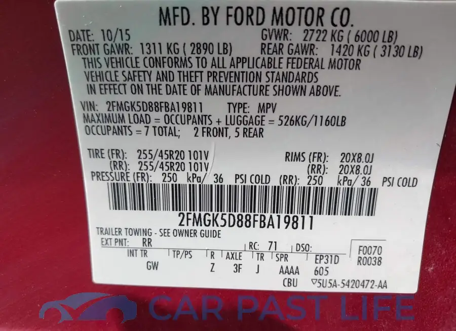 2FMGK5D88FBA19811# 9
