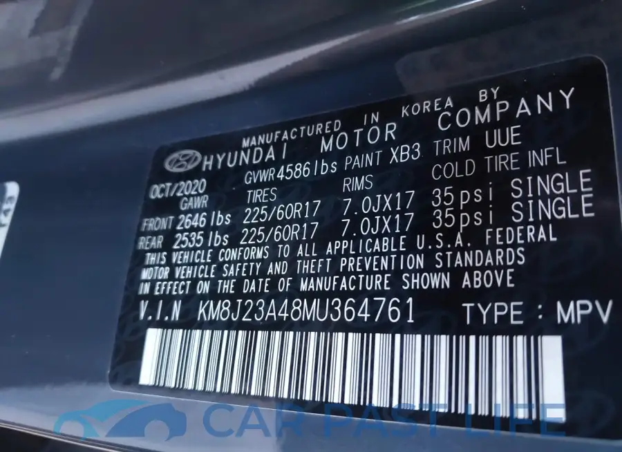 KM8J23A48MU364761# 9