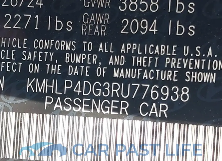 KMHLP4DG3RU776938# 9
