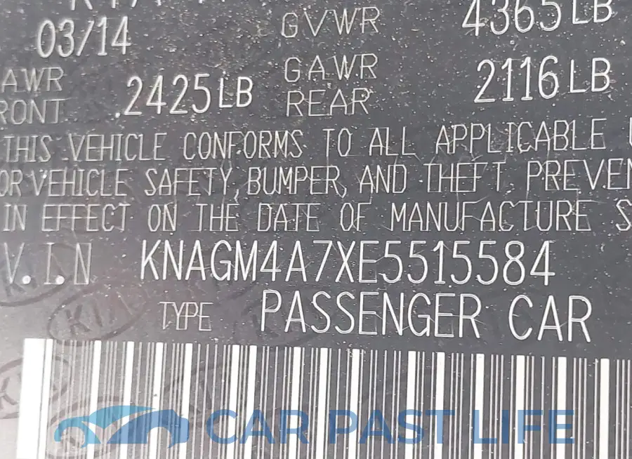 KNAGM4A7XE5515584# 9