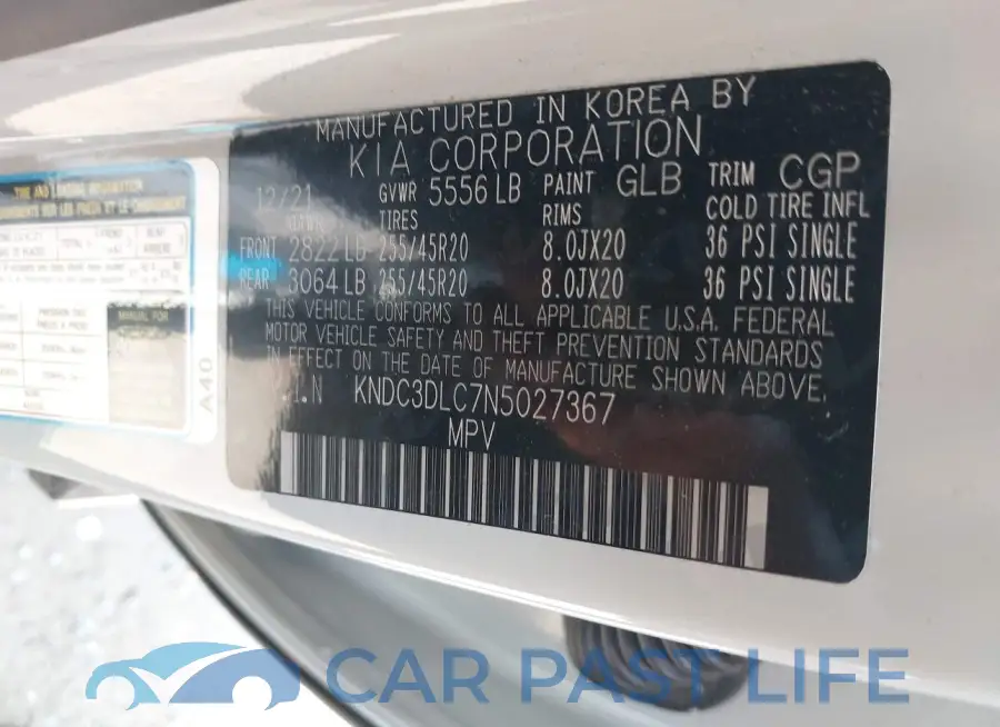 KNDC3DLC7N5027367# 9