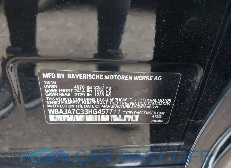 WBAJA7C33HG457711# 9