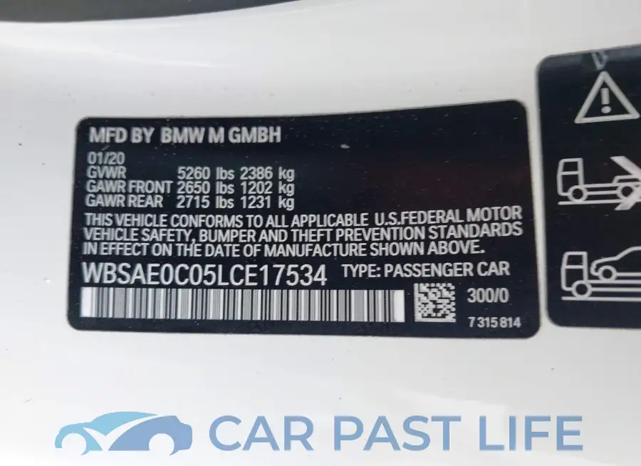 WBSAE0C05LCE17534# 9