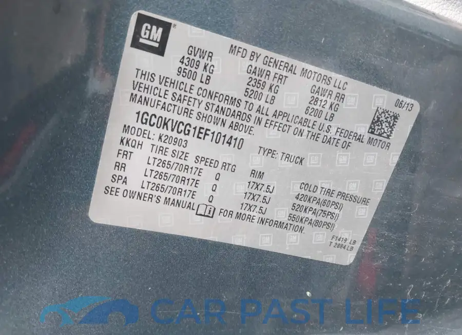 1GC0KVCG1EF101410# 9