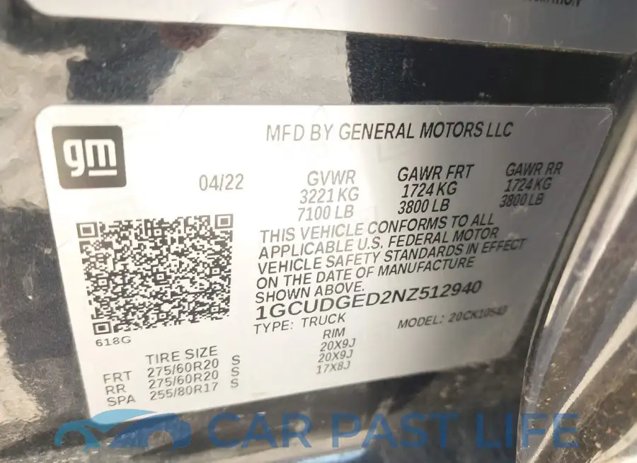 1GCUDGED2NZ512940# 9