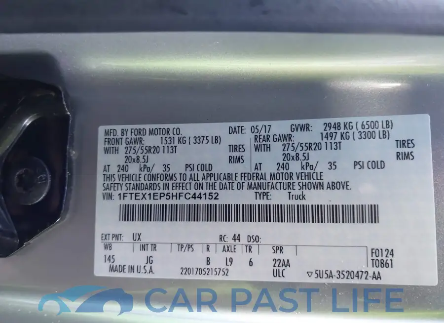 1FTEX1EP5HFC44152# 9
