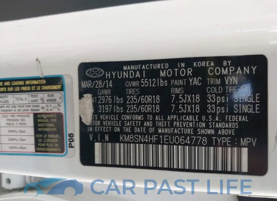 KM8SN4HF1EU064778# 9